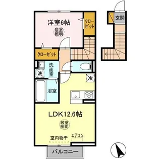 WOOD VILLAGE Ⅱ【2階】の間取り