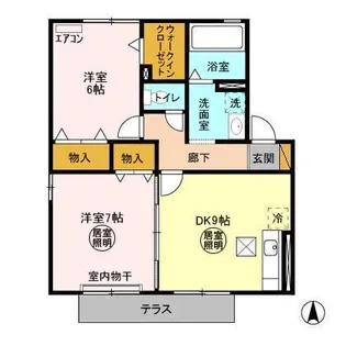 リビングタウンみどりの【1階】の間取り