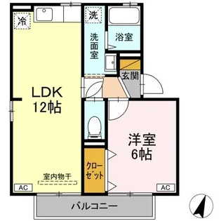 リブェール A・B・C【1階】の間取り