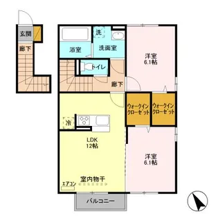 カーサ ソレイユ【2階】の間取り
