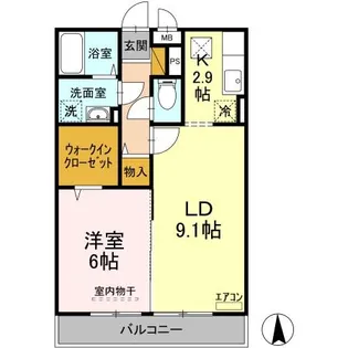 エミネンスM B【1階】の間取り