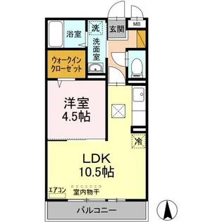 エミネンスM B【1階】の間取り