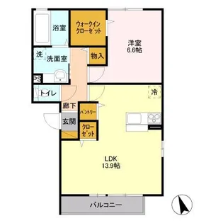 ベル・アジュールⅡAB A棟【2階】の間取り