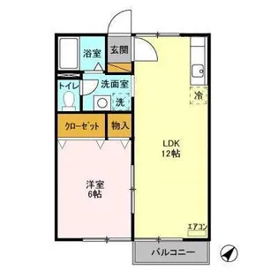らぽーる梅園 AB【2階】の間取り