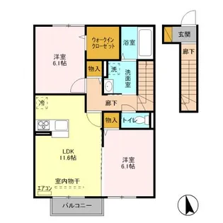 パンジューヌ【2階】の間取り