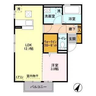 MALICA COURT (マリカコート) Ⅰ【1階】の間取り