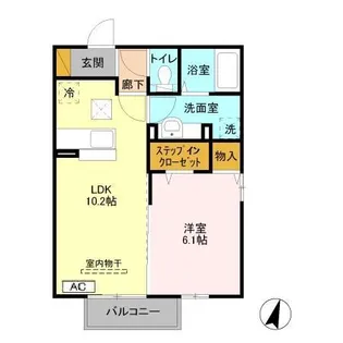 リヴェール【1階】の間取り