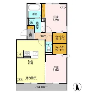 モンレーヴ【3階】の間取り