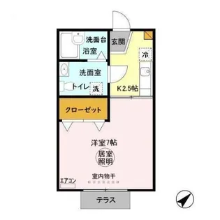 メゾンドノア【1階】の間取り