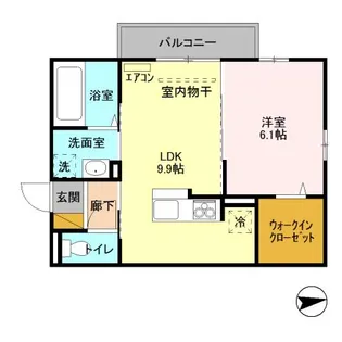 ALWAYS FRIENDLY 学園南【2階】の間取り