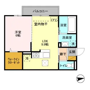 ALWAYS FRIENDLY 学園南【1階】の間取り