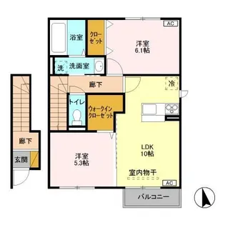 フィオーレ 壱番館【2階】の間取り