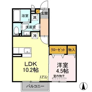 フェリーチェ A【2階】の間取り