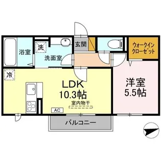 ワレアハレ【3階】の間取り