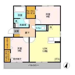 BELLE FLEUR HITACHINO(ベル フルール ヒタ【2階】の間取り