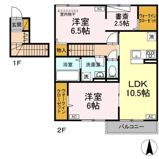 WOOD VILLAGE【2階】の間取り