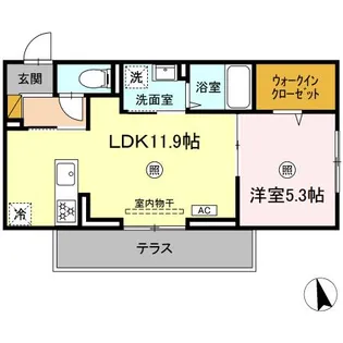 サンライズガーデンさくら【1階】の間取り