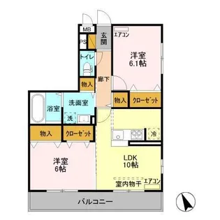 ラウレアコート【2階】の間取り