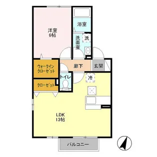 ボナール B【1階】の間取り