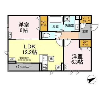E’CLAT(エクラ)【1階】の間取り
