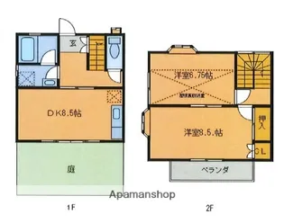カーサ伊奈【1階】の間取り