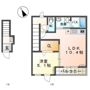 グランバレーⅡ【2階】の間取り
