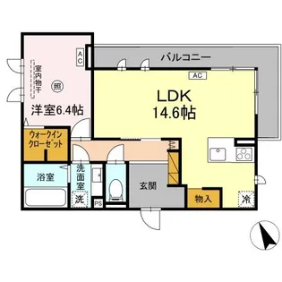 D’S LIEN (ディーズリアン) E【2階】の間取り