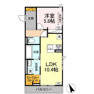 D’S LIEN (ディーズリアン) E【3階】の間取り