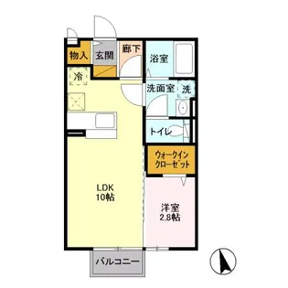 サニープレイス C【1階】の間取り