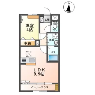 仮)阿見町中央2丁目アパート【1階】の間取り
