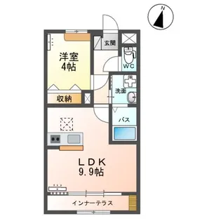仮)阿見町中央2丁目アパート【1階】の間取り