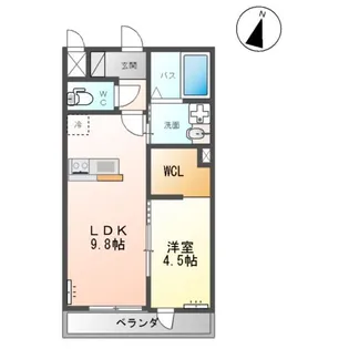 仮)阿見町中央2丁目アパート【2階】の間取り