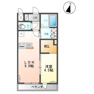 仮)阿見町中央2丁目アパート【2階】の間取り