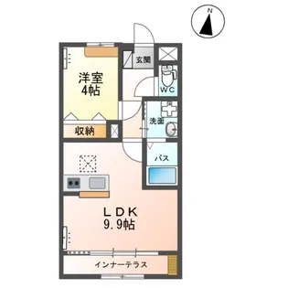 仮)阿見町中央2丁目アパート【1階】の間取り