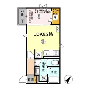 エストレアA【1階】の間取り