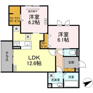 D’S LIEN (ディーズリアン) C【1階】の間取り