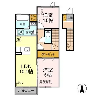MAISON DE 府中 A【2階】の間取り
