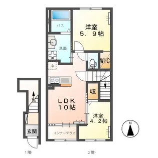 ルーチェⅡ【2階】の間取り