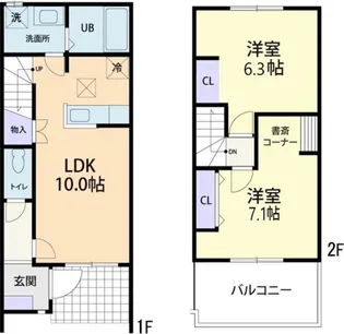 MAISON GARDENIA(メゾン・ガルデニア)【2階】の間取り