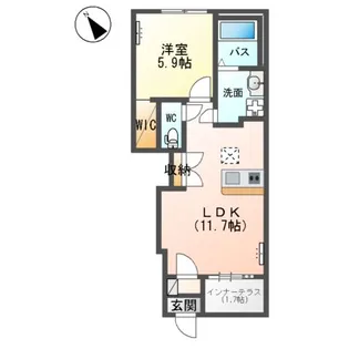 仮)土浦市乙戸アパート【1階】の間取り