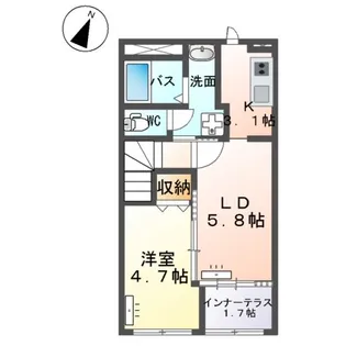 仮)つくば市高見原アパート【2階】の間取り