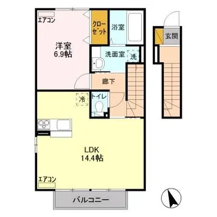 PIA Y’S(ピア ワイズ)【2階】の間取り