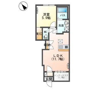 仮)阿見町岡崎アパート【1階】の間取り