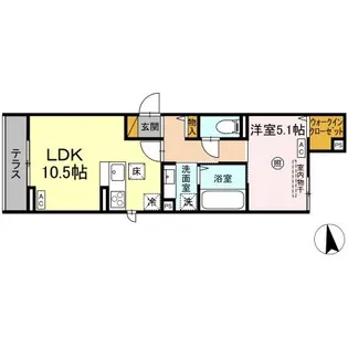 SERENVITA EAST(セレウィータ イースト)【1階】の間取り