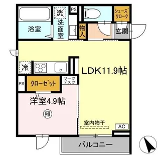 SERENVITA WEST(セレウィータ ウェスト)【2階】の間取り