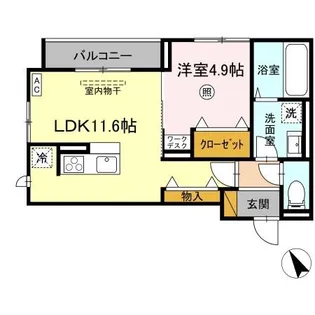 SERENVITA WEST(セレウィータ ウェスト)【3階】の間取り