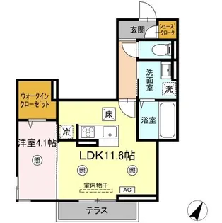 アルデア【1階】の間取り