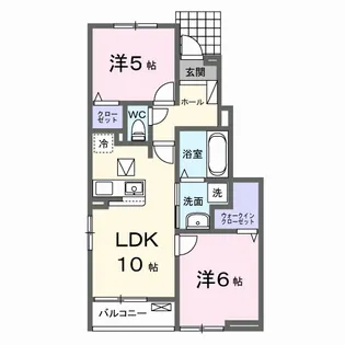 スカイパレス【1階】の間取り
