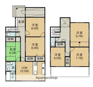 茨城県土浦市桜町3丁目【一戸建】の間取り
