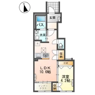 仮)阿見町阿見アパート【1階】の間取り
